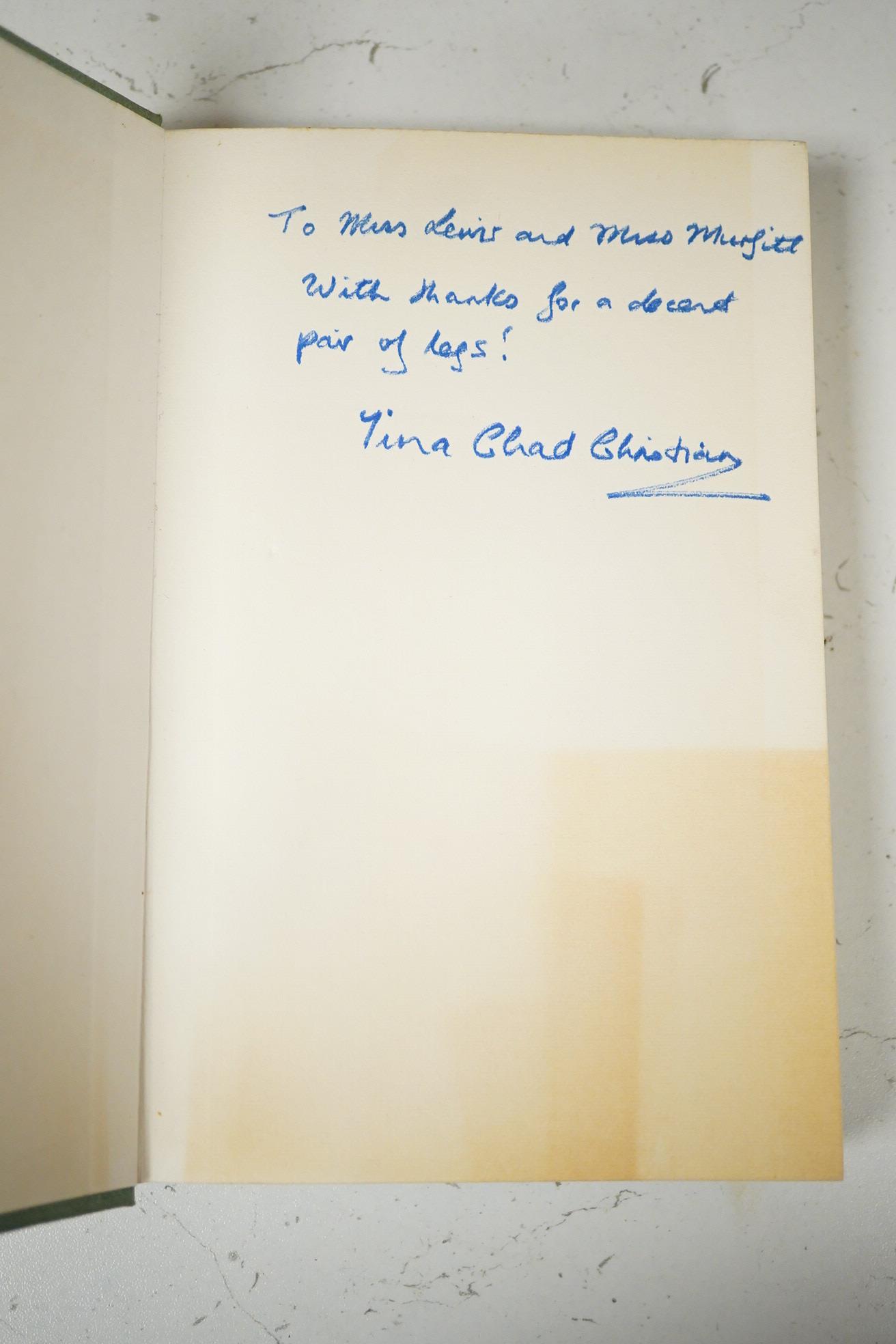 Christian, Tina Chad - Baby Love. 1st edition, inscribed by author. publisher's cloth and d/wrapper. Jonathan Cape, 1968